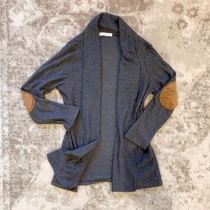 Honey Punch Novah Elbow Patch Textured Cardigan